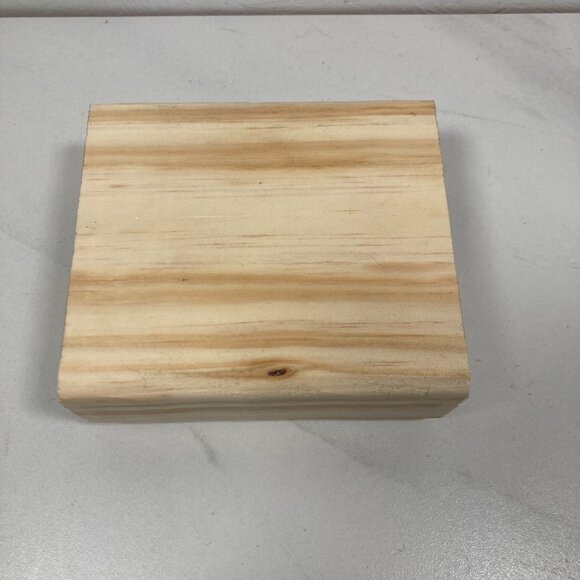 Unfinished Wooden Tea Light Candle Holder - Single Candle with Candle and Glass - Picture 13 of 15
